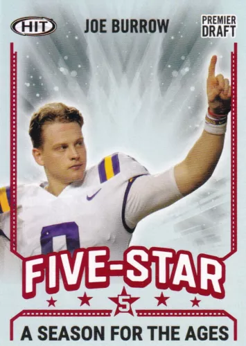 2020 SAGE HIT Premier Draft RED #92 Joe Burrow RC LSU Tigers