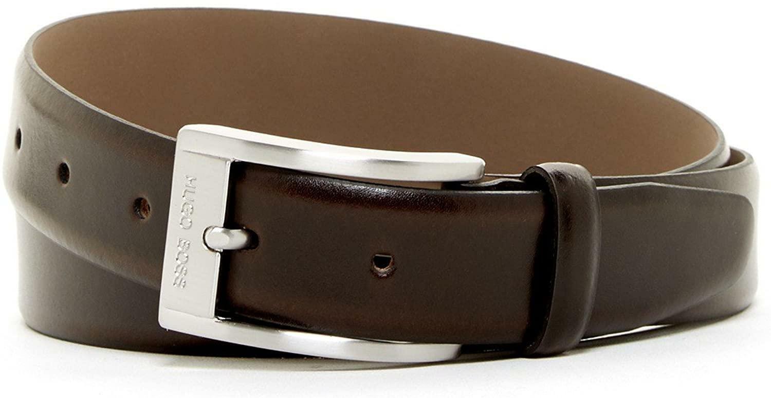 Hugo Boss 273163 Mens Ugos Leather Belt size 32 Brown 18190₽
