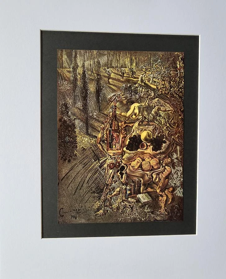 Сальвадор Дали «Дионис плюет на изображение» смонтированный смещение литография 1980 - Изображение 2 из 3