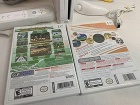 Nintendo Wii Bundle Lot Controller Nunchuck (2) Games Wii Play & Deca Sports