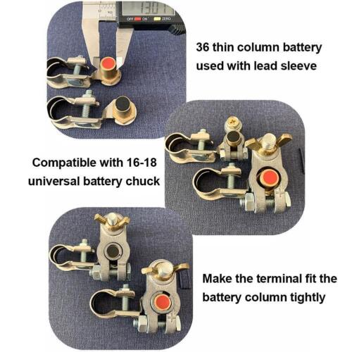 1 pair Car Battery Terminal Post Adaptors Positive Sleeves Shim CA Negative Y1W5 - Photo 1/11