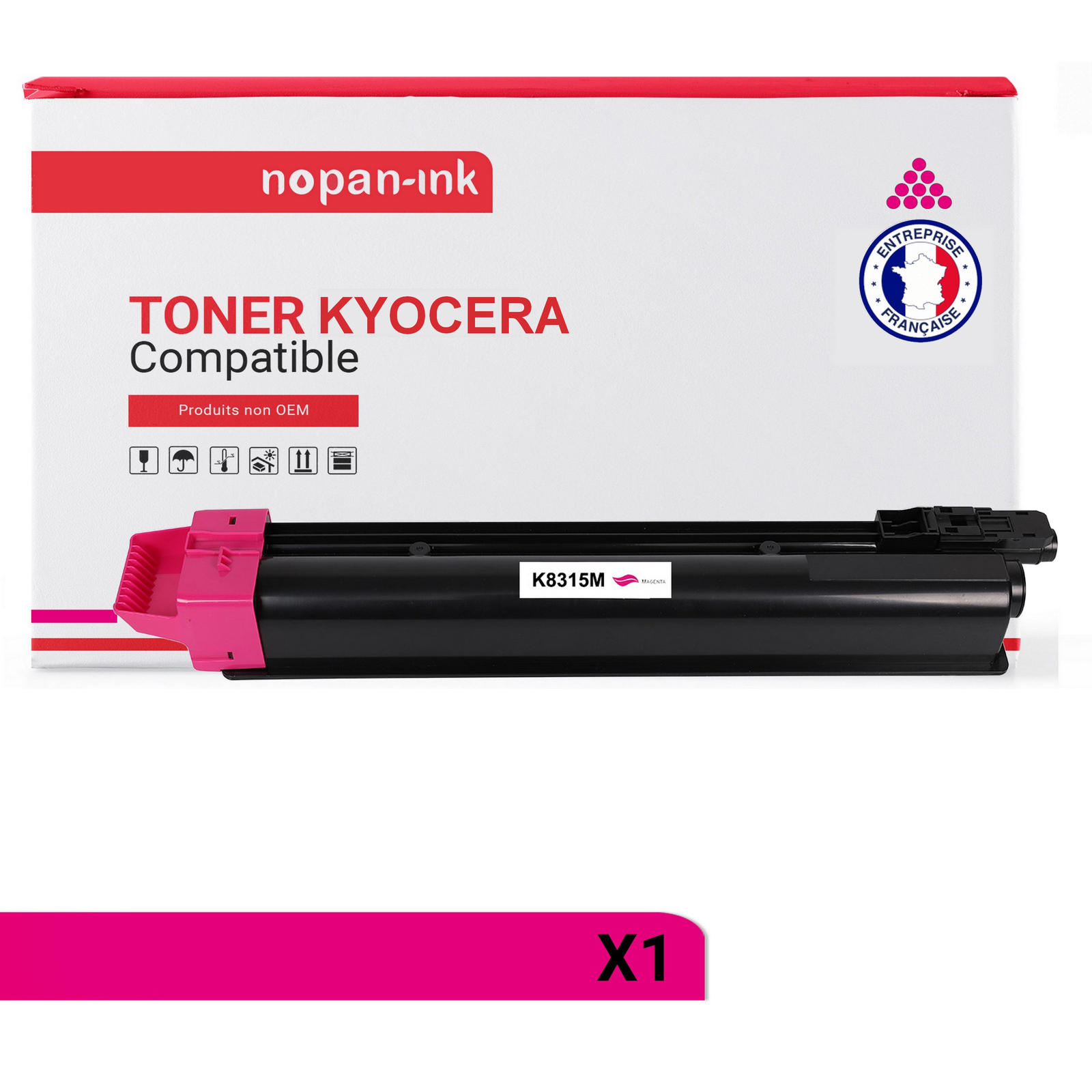 Toner Kyocera TK8315M magenta NOPAN-INK pour des impressions couleur nettes à haute capacité
