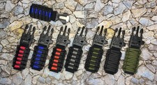 26 28 mm Black Green Blue Gray Red Adjustable Paracord Watch Strap Fire Scraper
