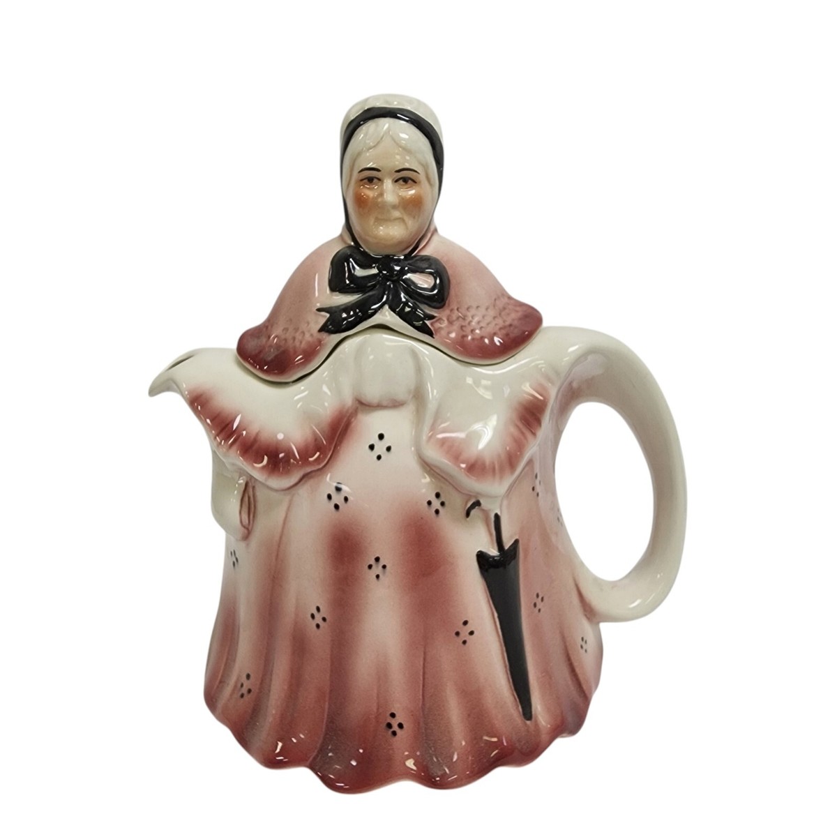 Vintage Tony Wood Staffordshire England Teapot Little Old Lady