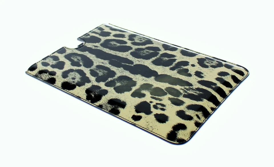 Funda para Tablet Dolce & Gabbana Funda para Libro Electrónico Cuero Patrón Leopardo Blanco PVP $300  Foto 4 de 4