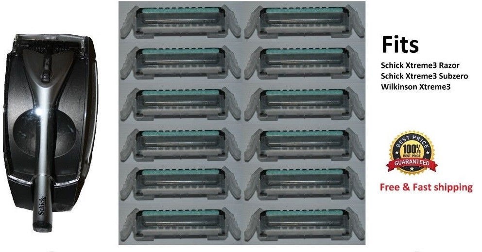 14 Wilkinson Oasis Women Razor Blades Refills cartridges + Metal Shaver Handle