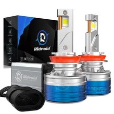 H11 H8 H9 LED Headlight Kit High Low Beam Bulb Super Bright 6500K White 360000LM