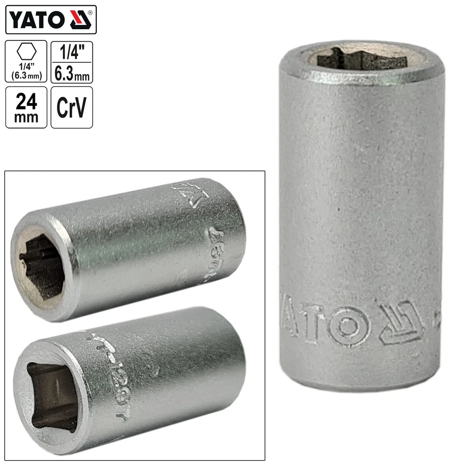 5x Bit-Adapter 1/4" Vierkant auf 1/4" Sechskant 6,3mm Knarre Ratschen Bithalter - Bild 2 von 4