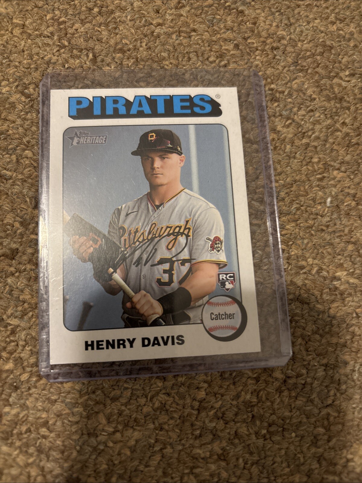 2024 Topps Heritage - White Border #415 Henry Davis (RC) - Pirates