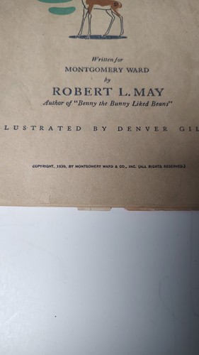 RUDOLPH The Red-Nosed Reindeer, 1939 FIRST EDITION, Montgomery ward No Cover - Picture 2 of 7