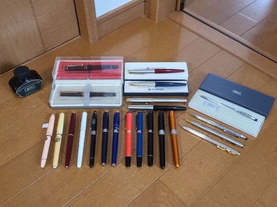 18 fountain pens, 4 ballpoint pens, summary