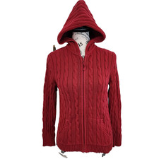 ST. JOHN'S BAY Petite red knit cardigan jacket- size PM