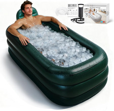 Portable Inflatable Bathtub Adults, Ice Bath & Outdoor Garden |