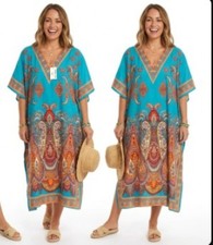  Free size Kaftan Beach cover up fits size 14,16,18,20,22,24