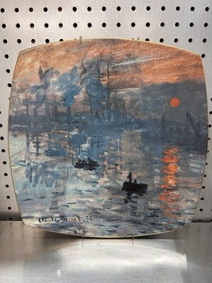 Impression soleil Claude MONET FRANCE WALL PLATE With Hanger