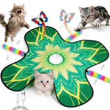 Hide and Seek Cat Toy Mat, 3in1 Interactive Cat Toys for Indoor Cats with Flu...