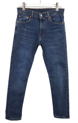 Levi's 512 Mens Jeans W30 Slim Tapered Blue Denim Zip Fly Fade Whiskers