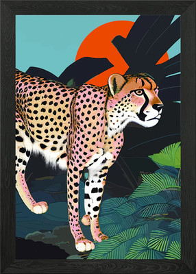 Der Gepard gerahmtes Wandbild Poster Leinwanddruck Bild