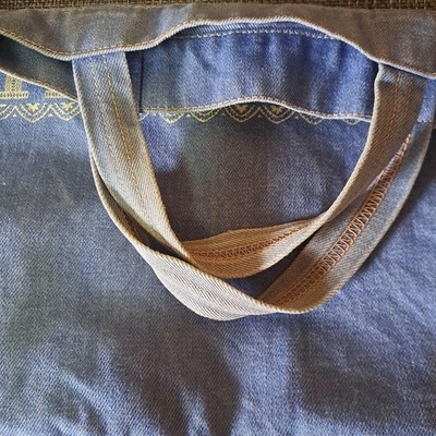 KAPITAL denim tote bag vintage japan indigo canvas large gusseted