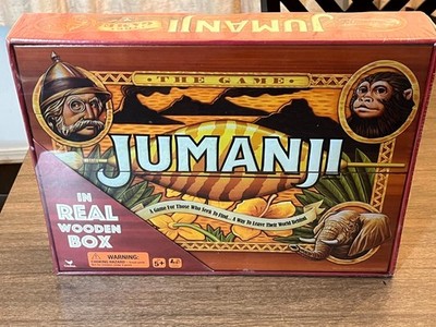 2019 Jumanji Board Game Distinctive Real Wood Box 2-4 Players by Cardinal Games