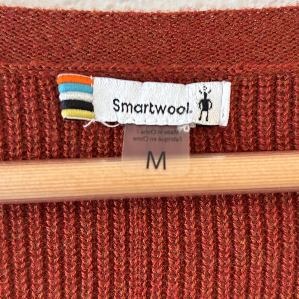 Suéter Smartwool Mujer Lana Merino Talla M Óxido Cuello en V Pullover Invierno Granola Foto 4 de 4