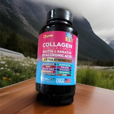 Zoyava Collagen Biotin Keratin Hyaluronic Acid 90 Capsules Extra Strength