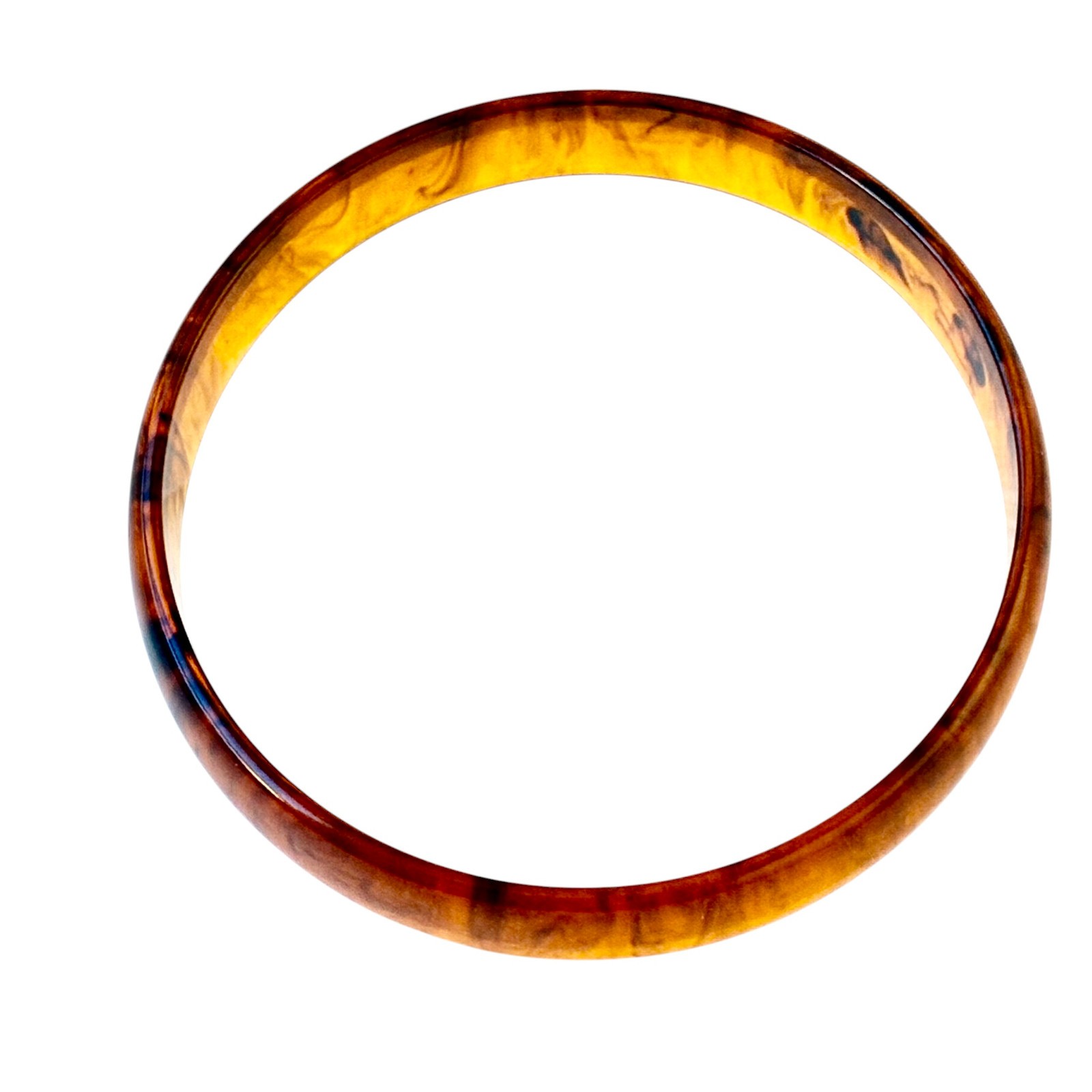 Bakelite Translucent Root Beer Vintage Bangle Bra… - image 6