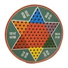 Vintage Chinese Checkers Metal Tin Ohio Art Japan Game Marbles Checkers