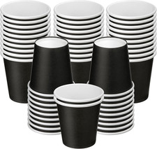3 Oz Disposable Paper Cups, Black Mouthwash Cups 50 Count  Disposable Bathroom