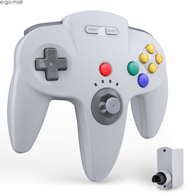 2.4G Wireless N64 Controller Remote Game Pad w/ Rumble Pak for Nintendo N64