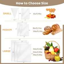 Clear Gift Bags 10 PCS 24x30 Inches Large Cellophane Wrap for Gift Baskets Wr...