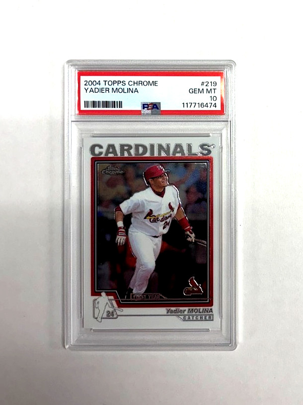 Yadier Molina 2004 Topps Chrome #219 Rookie RC PSA 10 GEM MINT Cardinals