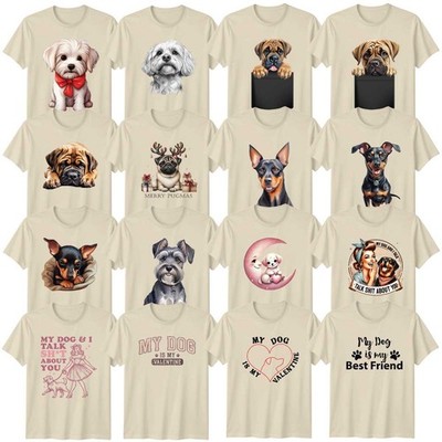 T-Shirt Hunde Tier Hund Haustierkleidung Urlaub natürliche Farbe Unisex Erwachsene Geschenk Shirt