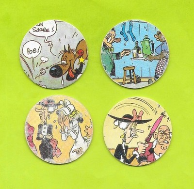 4 Pogs - Tap's - Lucky Luke - Nr. 55, 58, 96 und 115