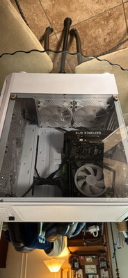 STGAUBRON White Gaming Tower Desktop PC GeForce GTX, RGB, Tempered Glass
