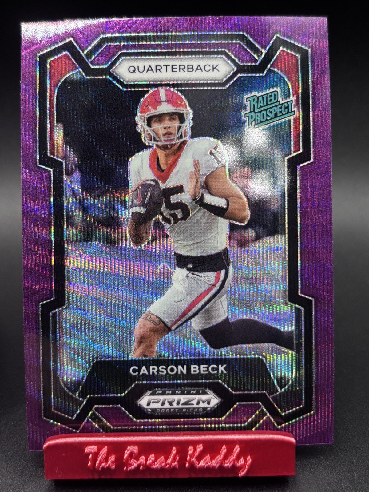 CARSON BECK 2024 Panini Prizm Draft Picks PURPLE WAVE RATED PROSPECT RC #130