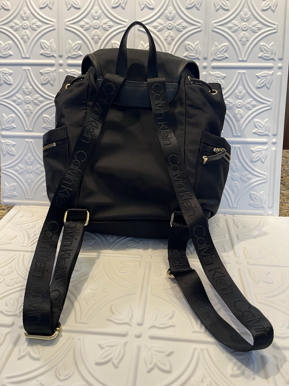 Calvin Klein Backpack  , Black , Drawstring.  Sli… - image 8