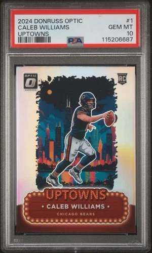 2024 Panini Donruss Optic Uptowns Caleb Williams #1 Uptown Rookie PSA 10