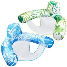 Pool Floats Chairs Adult,2 Pack Floating Water Hammock Chair,Inflatable Loung...