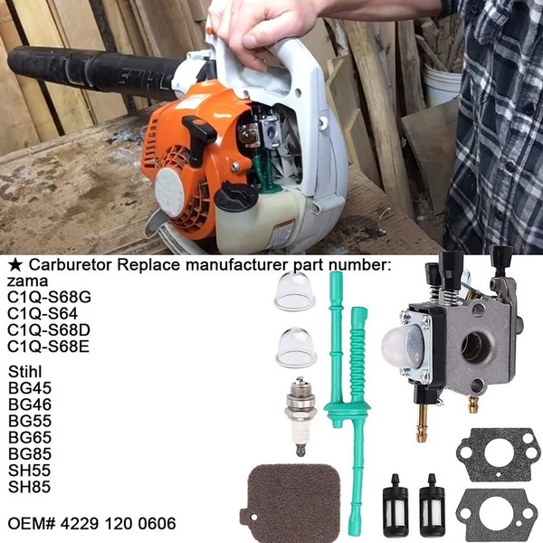 Kit de carburador SH55 SH85 BG46 1 juego fácil de instalar exquisito C1Q-S68G
