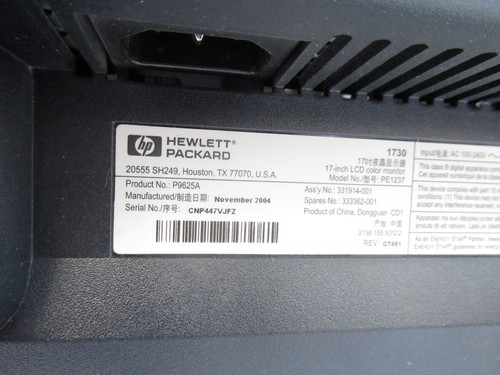 HP Hewlett Packard P9625A Monitor - Picture 5 of 8