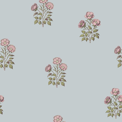 17.3'' x 78.7'' Vintage Blue Floral Wallpaper Peel and Stick Boho Wallpaper Remova