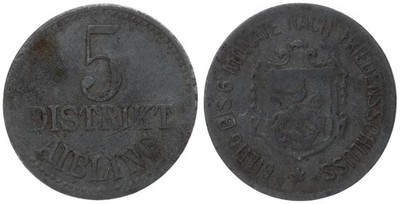 Germany - District Aibling 5 Pfennig O. J. - Emergency Money Kleingeldersatz