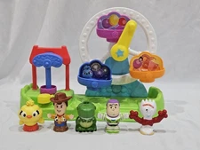 Little People Toy Story 4 Carnival Ferris Wheel Playset with Figures Buzz Woody