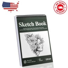 9x12 Sketchbook Top Spiral Bound 100GSM Acid Free Art Drawing Pad 50 Sh...