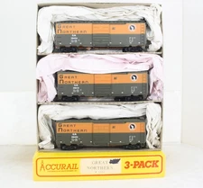HO Scale Accurail 3303 Great Northern 3 Pack 40’ AAR Box Cars Built KD's