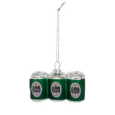 Creative Co-op Six Pack Beer Glass Ornament Bauble