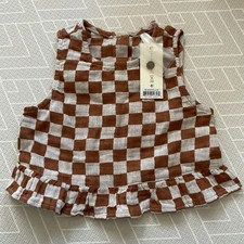 New Rylee Cru oceanside top | rust check12-18m