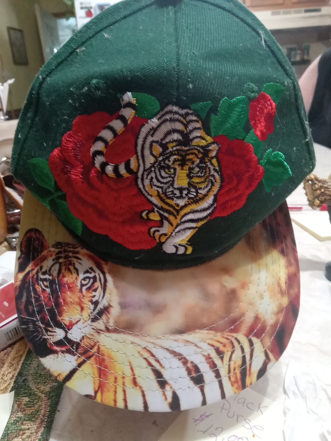 Tiger Hat Cap Black Adjustable Snapback, Jungle C… - image 1