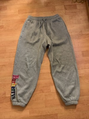 Burberry Rainbow Embroidered Logo Cotton Sweatpants Gray Sz M | eBay